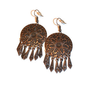 Copper Concho Earrings